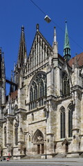 Fototapeta premium Historical Cathedral in the Old Town of Regensburg, Bavaria