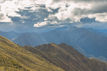 mountains and clouds