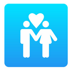 couple in love icon, marriage couple icon