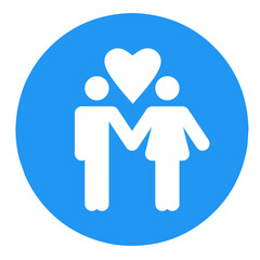 couple in love icon, marriage couple icon