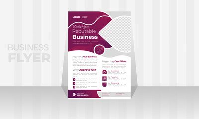 Modern creative Stylish Business Flyer Design Template. 