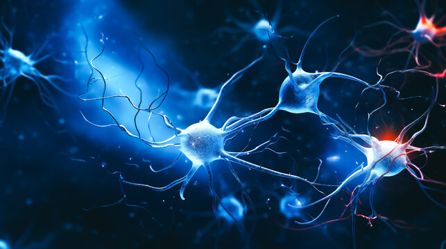  a network of interconnected brain cells, reminiscent of a complex neural pathway, symbolizing the underlying pathogenic mechanisms. Subtle blue hues highlight the intricate details
