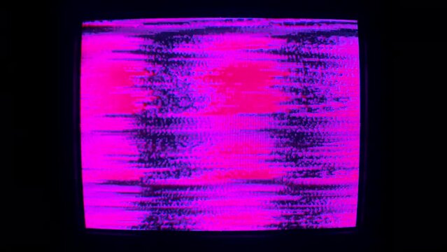 tv white noise static flicker abstract background detuned analog old screen retro television VHS grunge glitch wave effect bad signal grain distortion broadcast reception interference loop 60 fps
