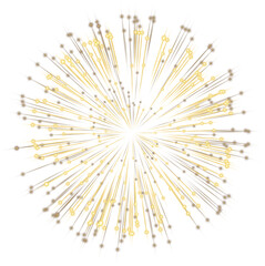 Obraz premium Transparent Fireworks Element. Sparkles Star. Radiance flash rays