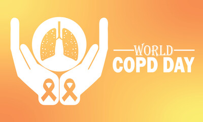 World COPD Day. (Chronic Obstructive Pulmonary Disease), Vector illustration. Suitable for greeting card, poster and banner