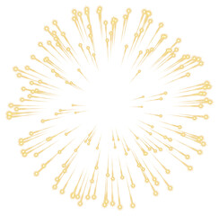 Obraz premium Transparent Fireworks Element. Sparkles Star. Radiance flash rays