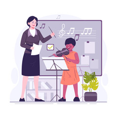 Happy teacher's day flat illustration