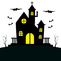 Halloween House Illustration