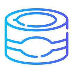 canned food Line Gradient Icon