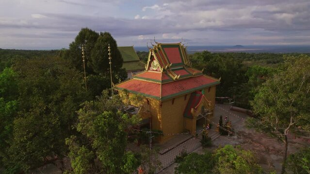 Receding Shot Of Preah Kral Pagoda