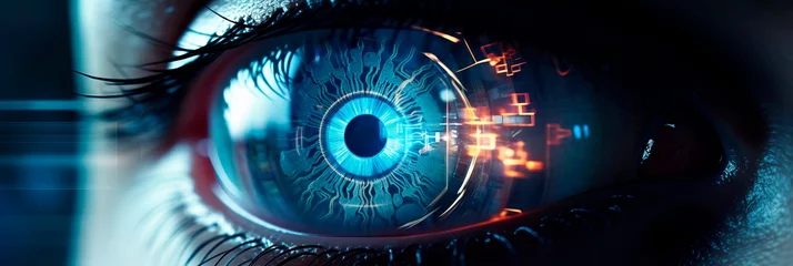 Foto op Plexiglas ocular disease, with a detailed view of the eye's structures and potential vision impairments. Generative AI © Лилия Захарчук