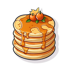 Stack of Pancakes with Syrup