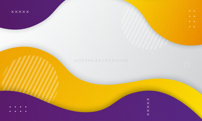 Abstract white background with purple and yellow gradients color