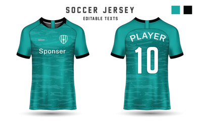 Fabric soccer jersey mockup sport t-shirt design for football club