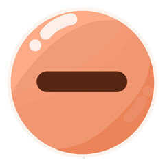 vector illustration of minus button