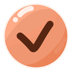 check and thick mark button