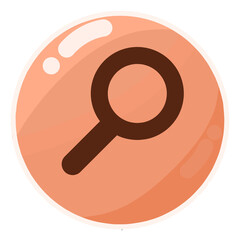 magnifying glass icon on button