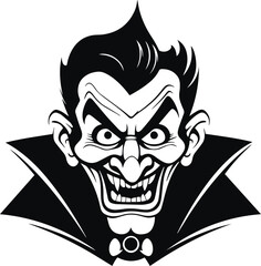 Cartoon Dracula, Halloween Dracula, Vampire, Vector illustration, SVG