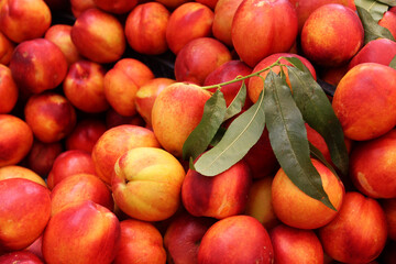 healthy food natural background fresh nectarine