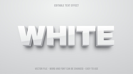 Editable text effect bold white mock up - obrazy, fototapety, plakaty