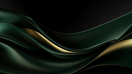 abstract luxury black and green luxury, green light ,gold dark fabric texture background