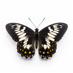Beautiful butterfly on white background.  3D illustration digital art design, generative AI