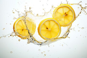 Fresh orange juice splash isolated on white background. 3d illustration. Generative AI illustration
