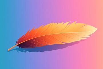 abstract colorful feather on colorful background