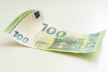 Macro photo EU banknotes background