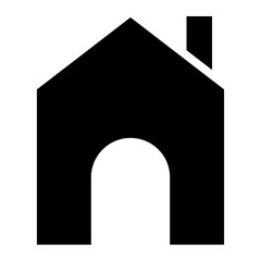 House Chimney Glyph Icon