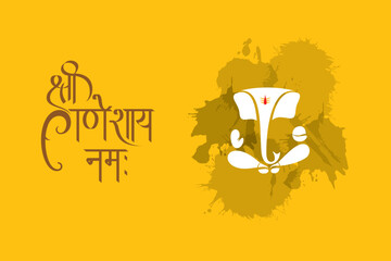 Happy Ganesh Chaturthi vector design