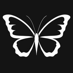 butterfly wing, moth wings, silhouettes, butterflies, isolated ,vector