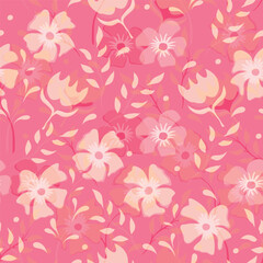 Bursting with vibrant blooms, this seamless vector pattern showcases a riot of colors, perfect for adding a touch of nature's beauty to your designs.