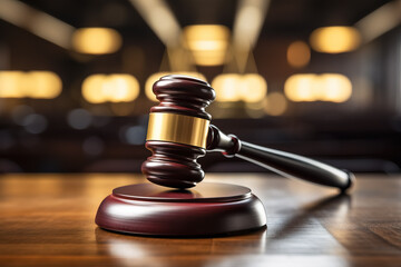 Judgment gavel hammer in court courtroom for crime judgement legislation and judicial decision 
