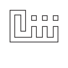 Kufi font outline