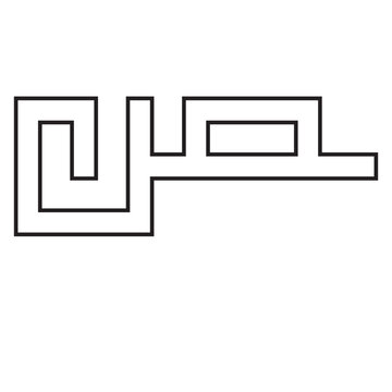 arabic calligraphy geometric black and white clip art preview