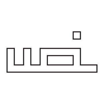 arabic calligraphy geometric black and white clip art preview
