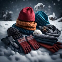 winter hats and gloves