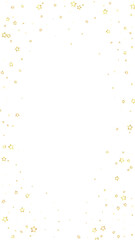 Starry night fairy tale background. Cute sparkling twinkles, christmas spirit in the air. Festive stars vector illustration on white background.