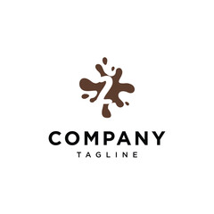 chocolate mud Number 2 logo icon vector template.eps