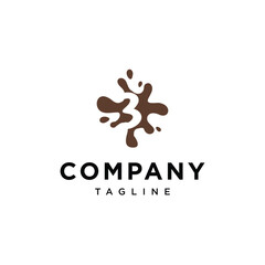 chocolate mud Number 3 logo icon vector template.eps
