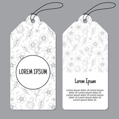 "Boost your products with floral charm&mdash;vector sales tags adorned with blooming beauty."