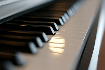 piano keys in a music room