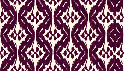 Fototapeta premium Ikat seamless pattern traditional pattern background. Beautiful Ethnic abstract ikat art. rug texture vector ethnic tribal pattern seamless in decoration.