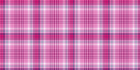 Tartan check plaid texture seamless pattern in pink, blue, white Modern print in barbie ken style for fashion, home decor and stationary Scottish vichy texture Vector illustration