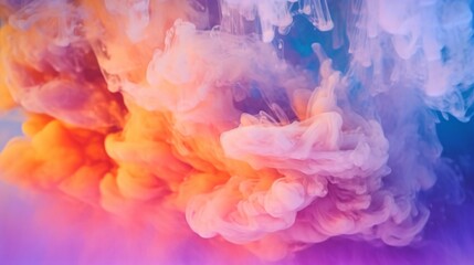 Pink and Peach Smoke Bombs with Backlighting Effects, Event Celebration and Festive Concept. Generative AI