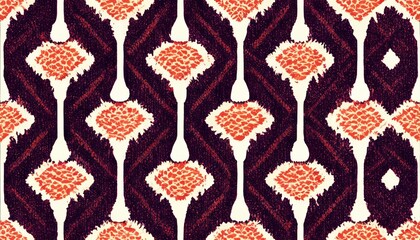 Ikat seamless pattern traditional pattern background. Beautiful Ethnic abstract ikat art. rug texture vector ethnic tribal pattern seamless in decoration.