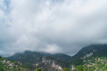 clouds over the mountains