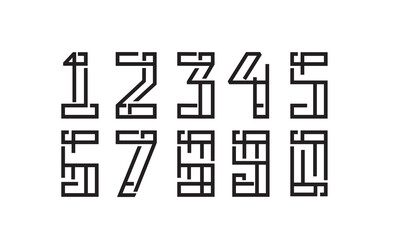 number design with futuristic concept design