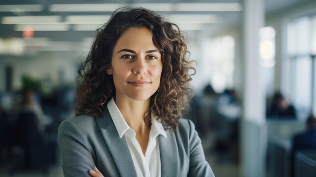 Portrait of a Female executive executive in the office.